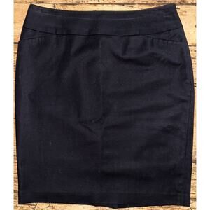 Halogen Skirt Womens Size 6 Black Pencil Stretch Career Work Basics Lined NWOT